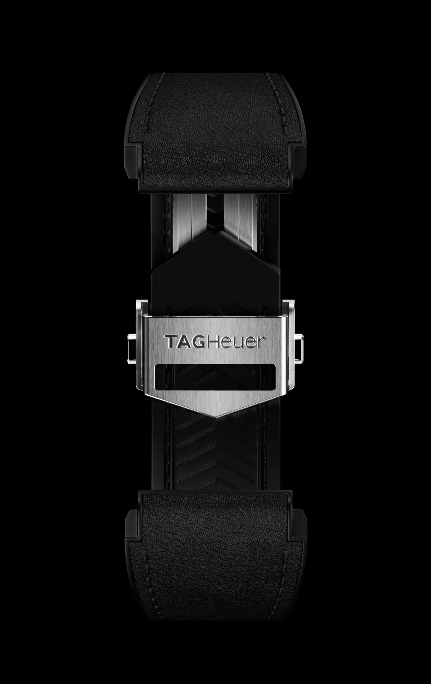TAG Heuer Black Bi-Material Leather Strap Calibre E4 45 Mm> Accesorios