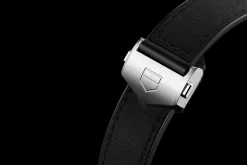TAG Heuer Black Bi-Material Leather Strap Calibre E4 45 Mm><noscript><img width=