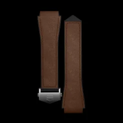 TAG Heuer Brown Bi-Material Leather Strap Calibre E4 45 Mm> Accesorios