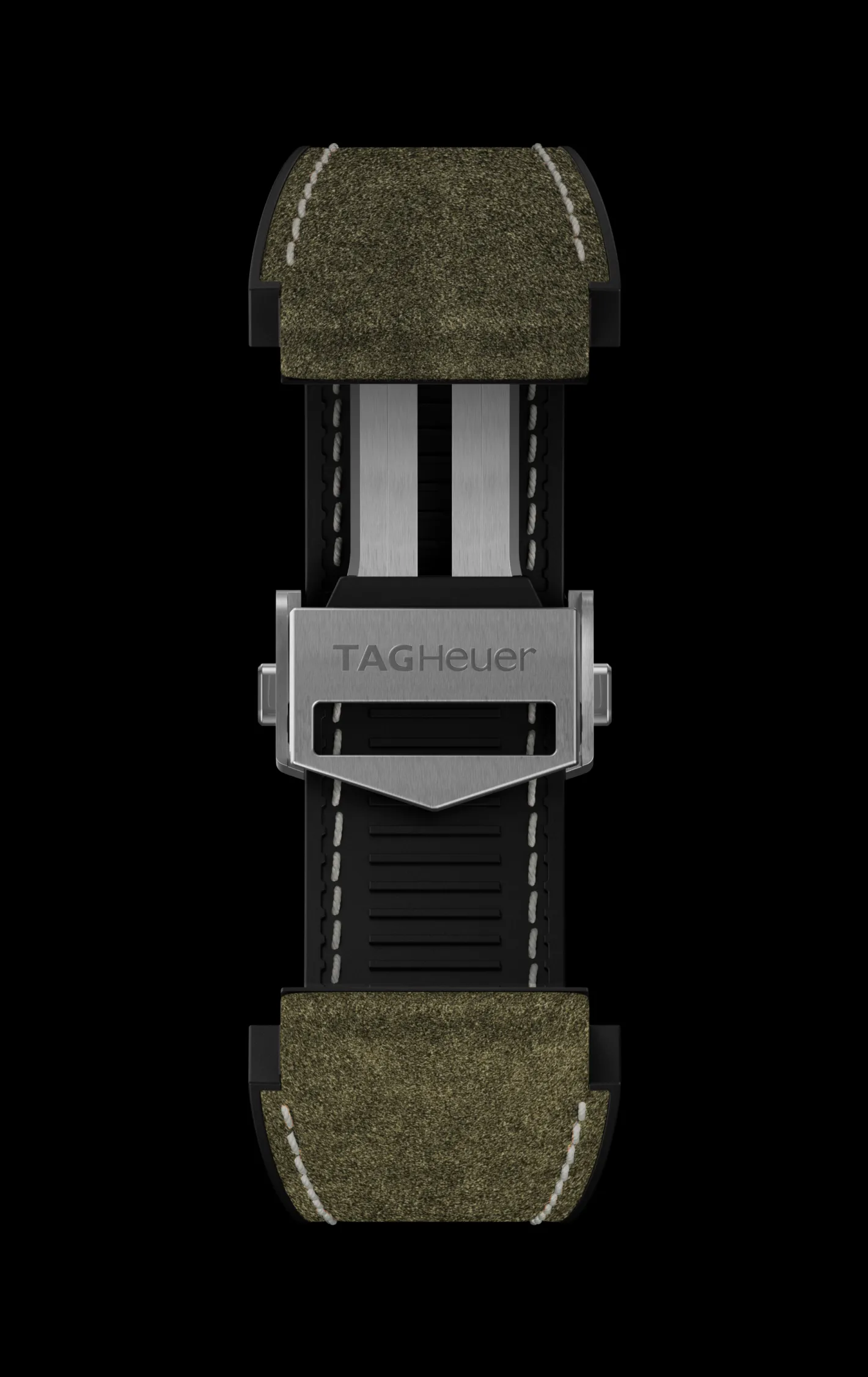 TAG Heuer Green Rubber And Leather Band Calibre E3> Accesorios