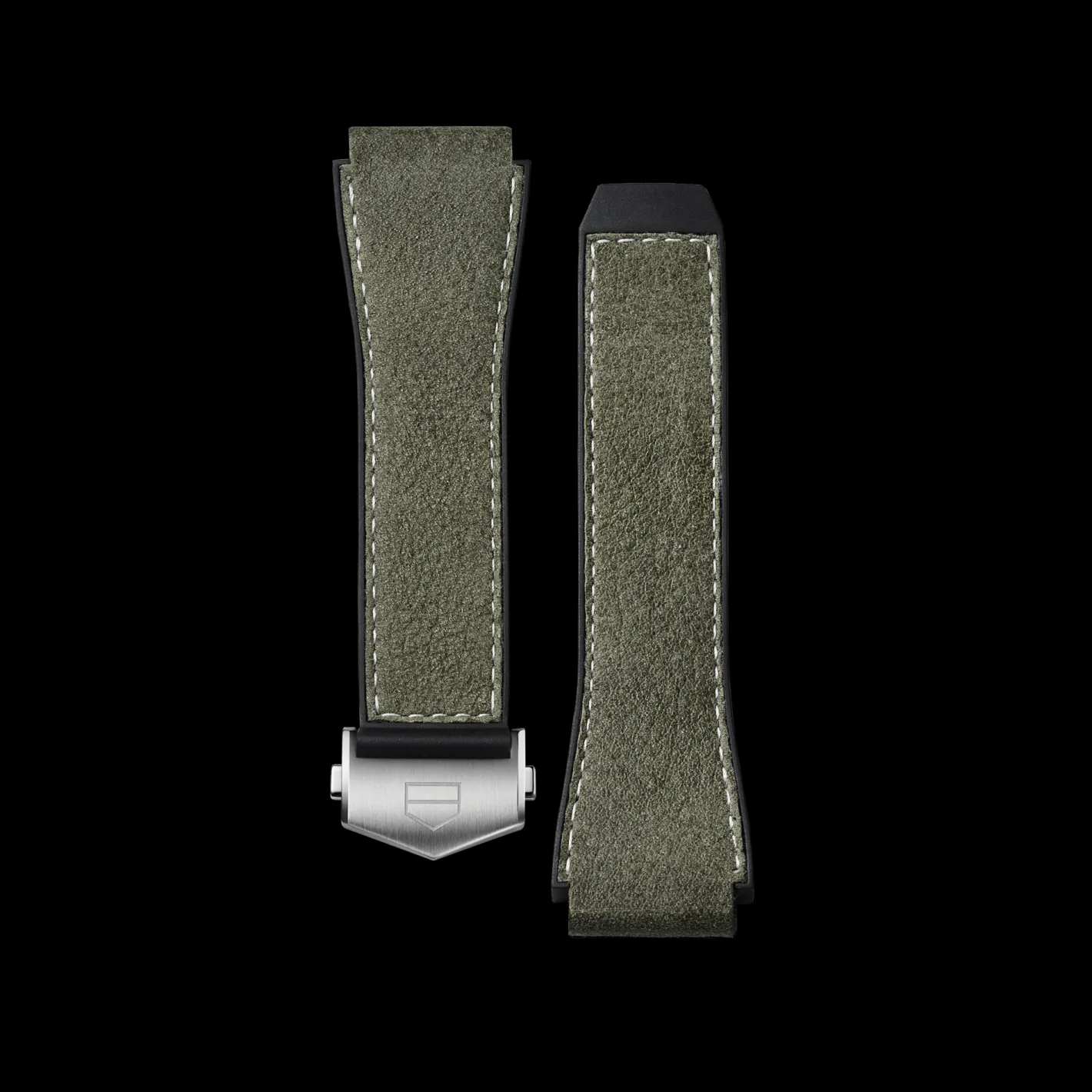 TAG Heuer Green Rubber And Leather Band Calibre E3> Accesorios